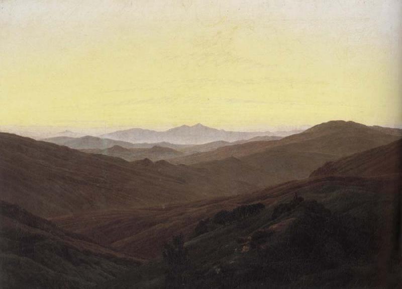 Caspar David Friedrich The Riesengebirge Mountains Germany oil painting art